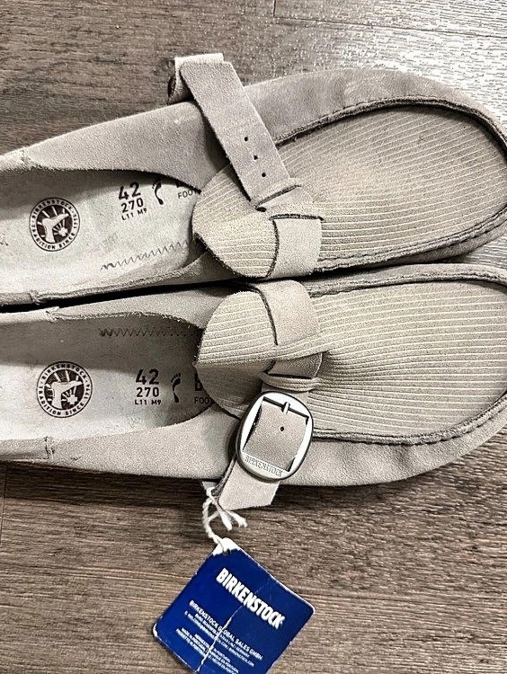 Birkenstock Boston Clog Gray & Brown EU 42 NWT - Picture 2 of 5